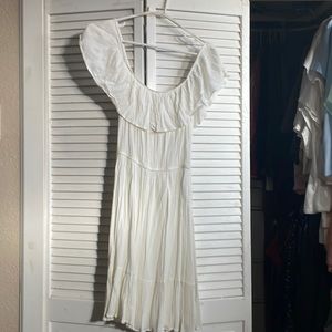 White of f the shoulder dress